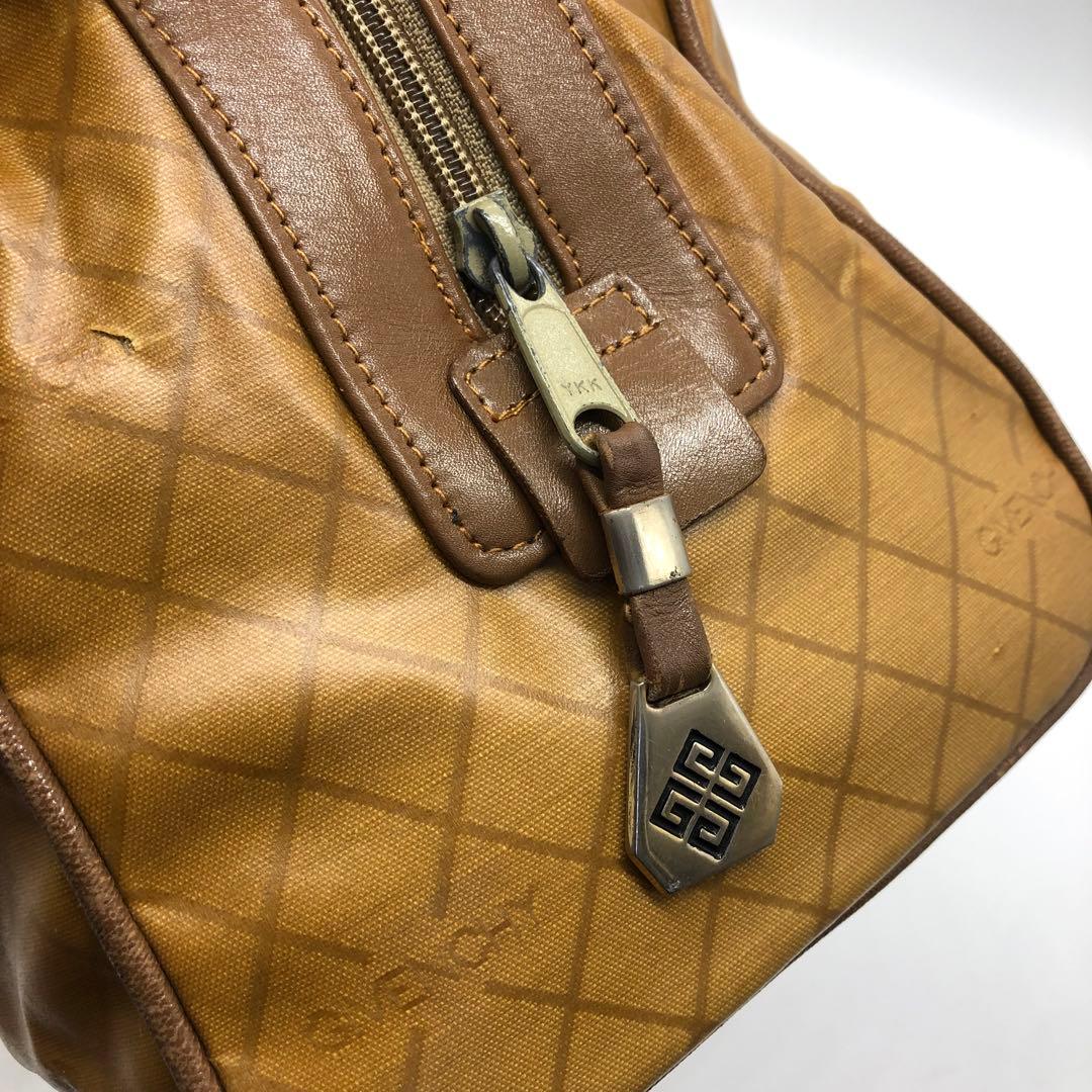 オールドジバンシー　GIVENCHY ミニボストンバッグ　ブラウン　希少