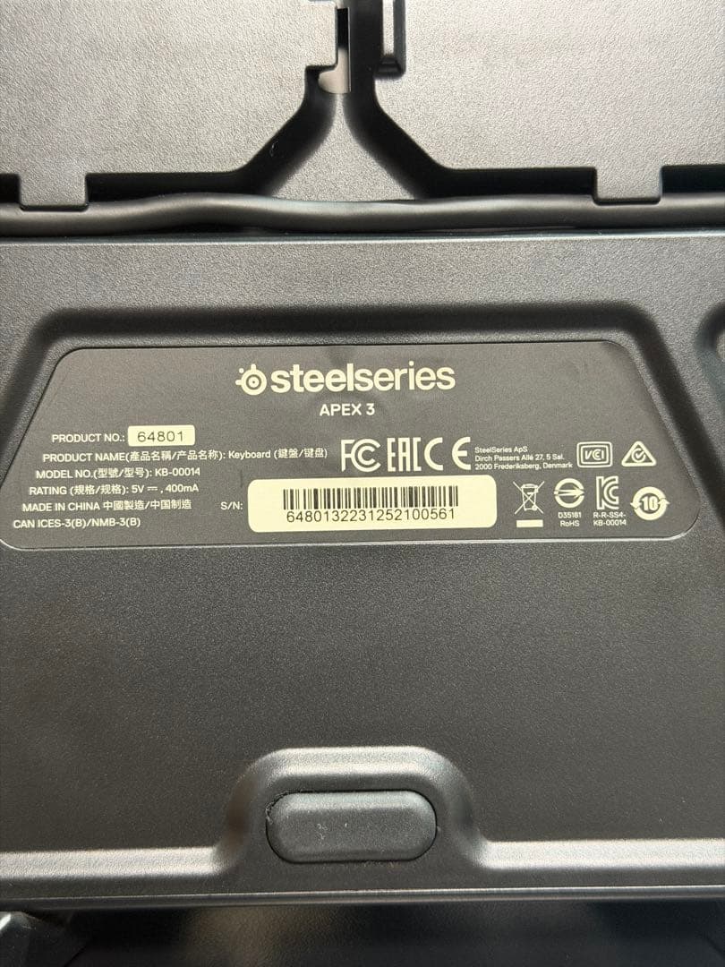 SteelSeries Apex 3 ゲーミングキーボード&マウス