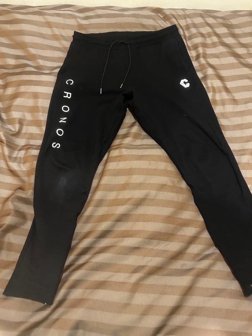 CRONOS ブラック スウェットパンツ