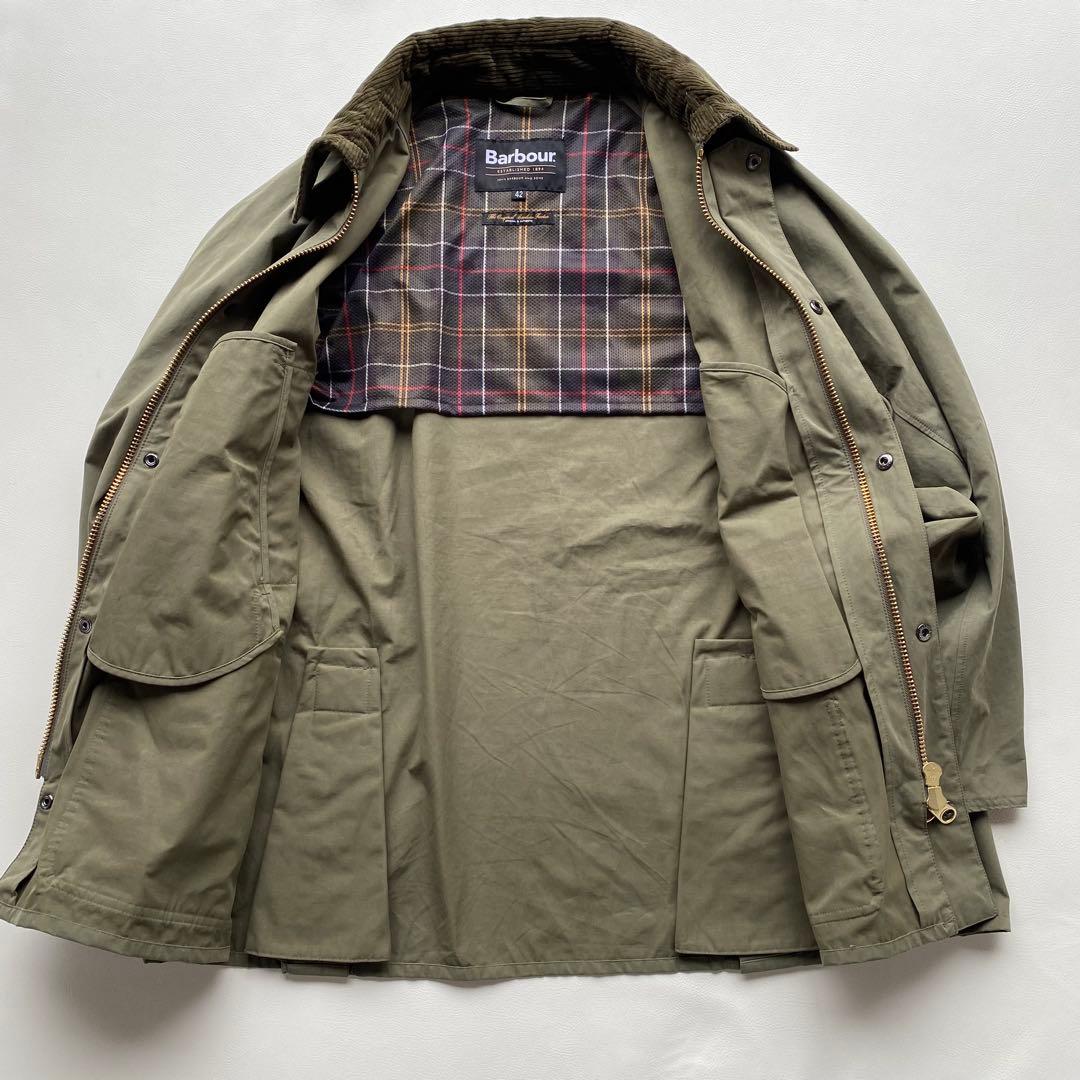 【25SS/未使用近/XL】バブアー 別注 ピーチスキン ビデイル 42 カーキ