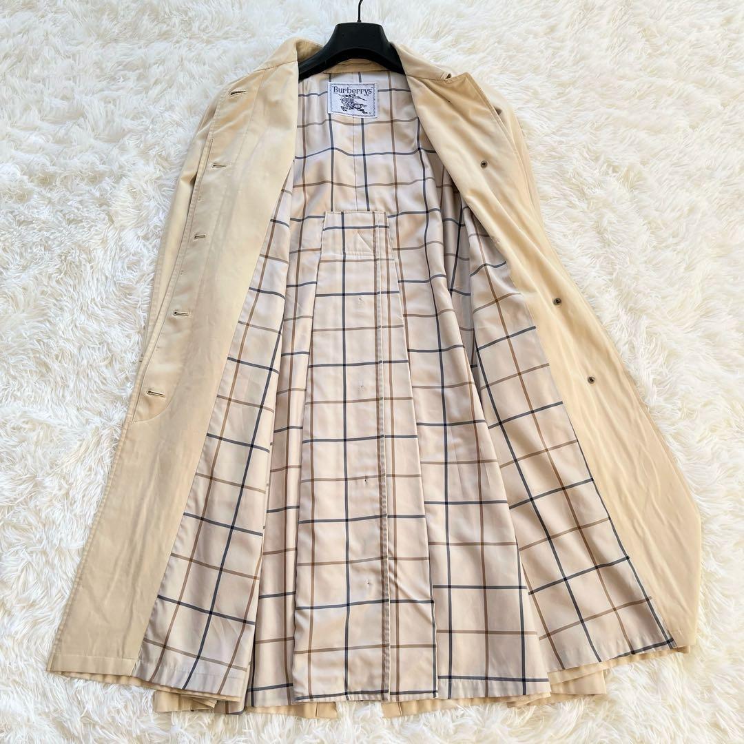 美品　バーバリー　ステンカラーコート　ベージュ　ノバチェック