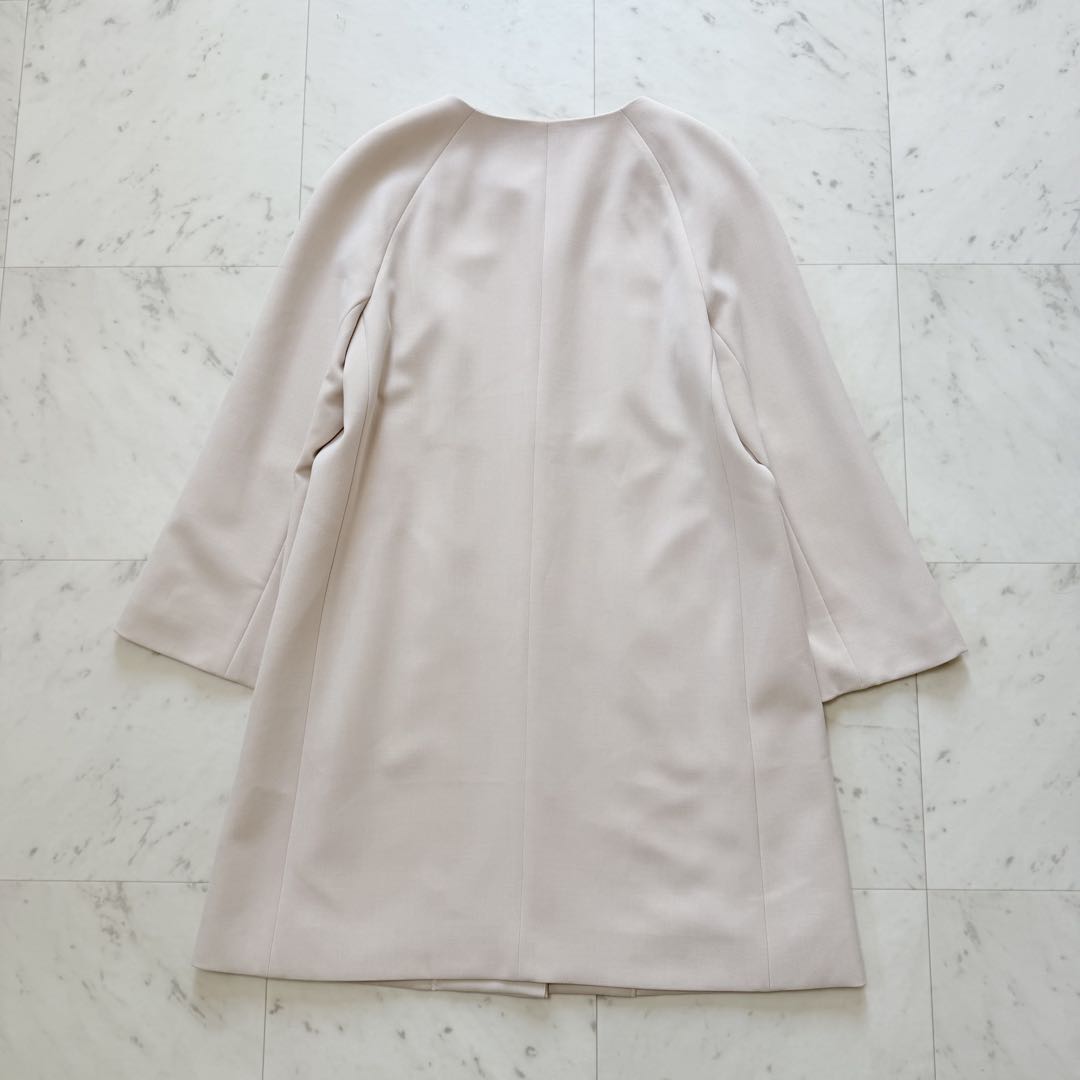 ANAY ダブルクロス ノーカラーコート スプリングコート ベージュ 未使用品