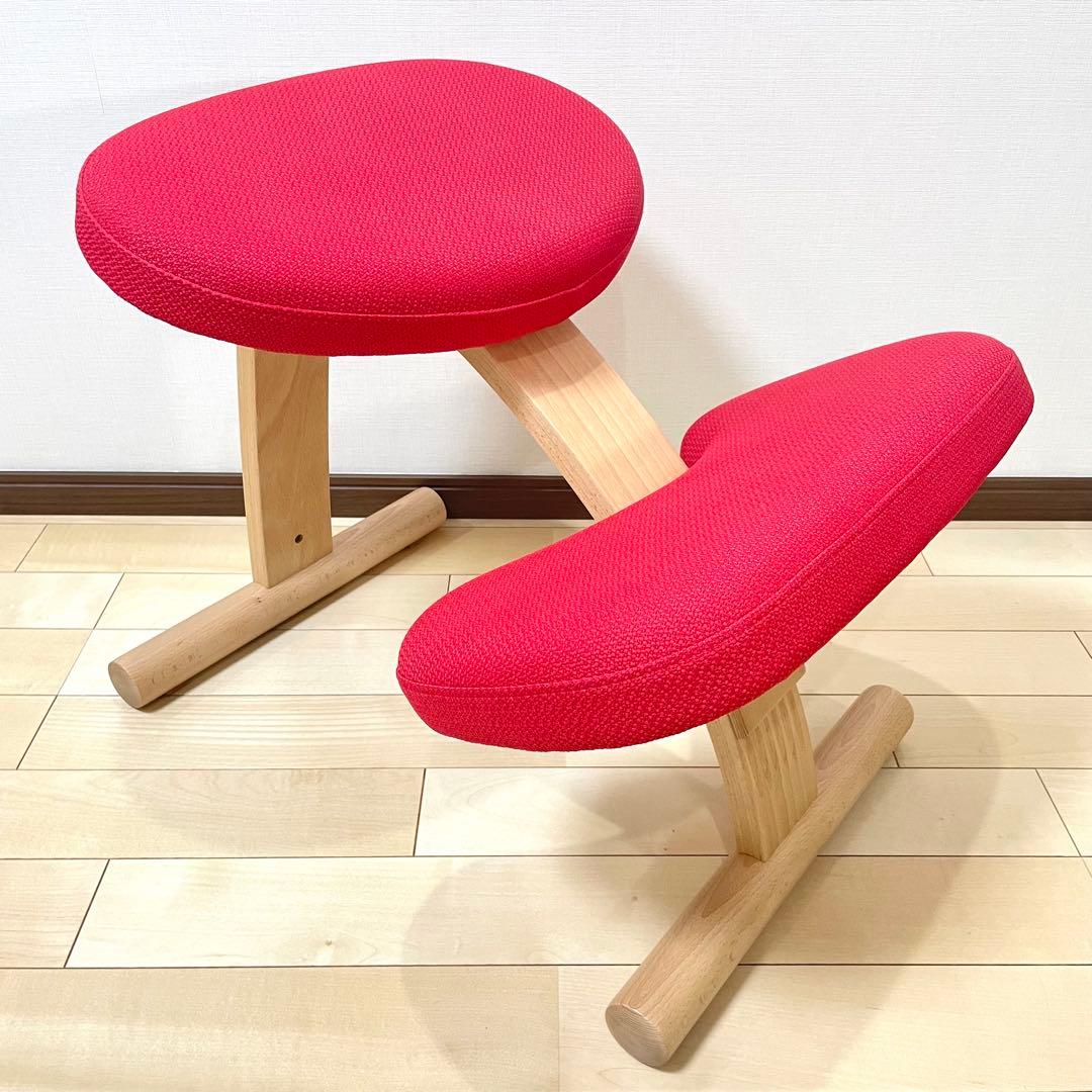 バランスラボ バランスチェア バランスイージー レッド 中古美品