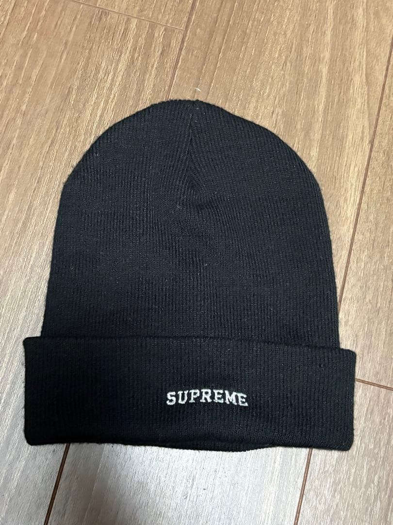 supreme × NIKE　ビーニー　黒