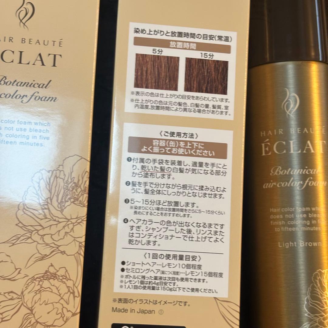 【オマケ付】ECLAT ボタニカルエアカラー フォーム ３本セット
