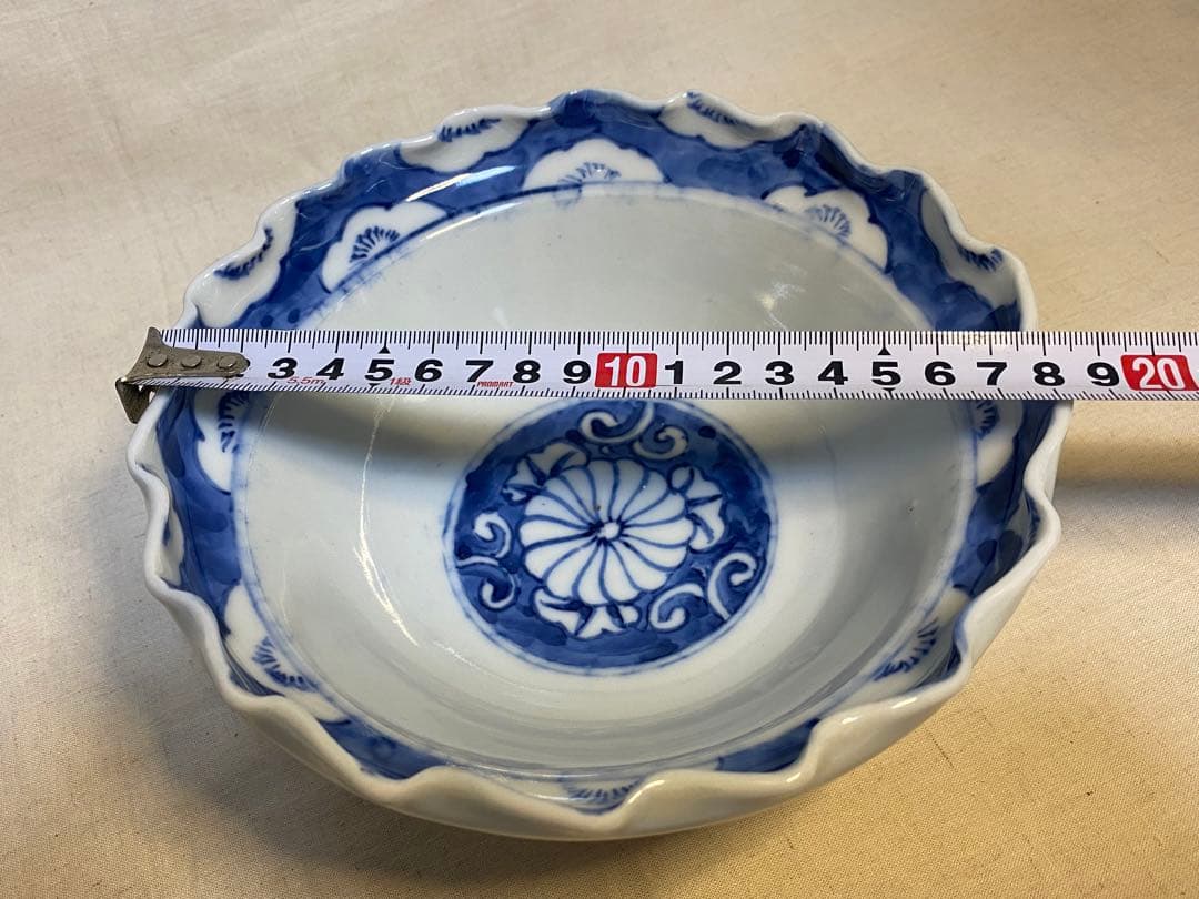 伊万里　古伊万里　染付　鉢　花の図