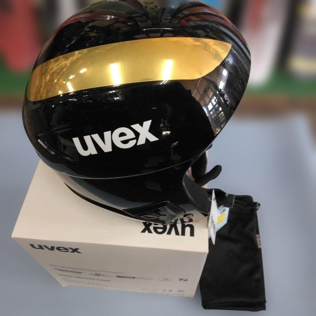 ヘルメット：UVEX race+chrome、56-57cm、未使用・新品