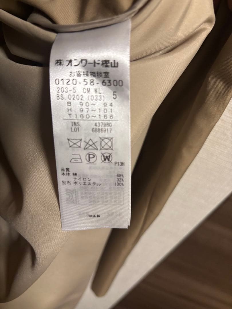 新品未使用大きい 組曲KUMIKYOKU トレンチコート 5サイズ13から17号