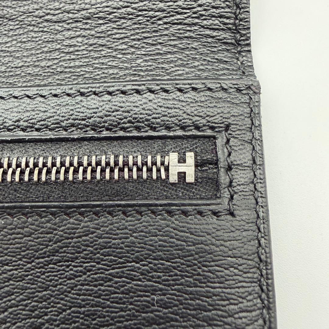 エルメス HERMES ベアン リザード 財布 □I刻印　ブラック　人気
