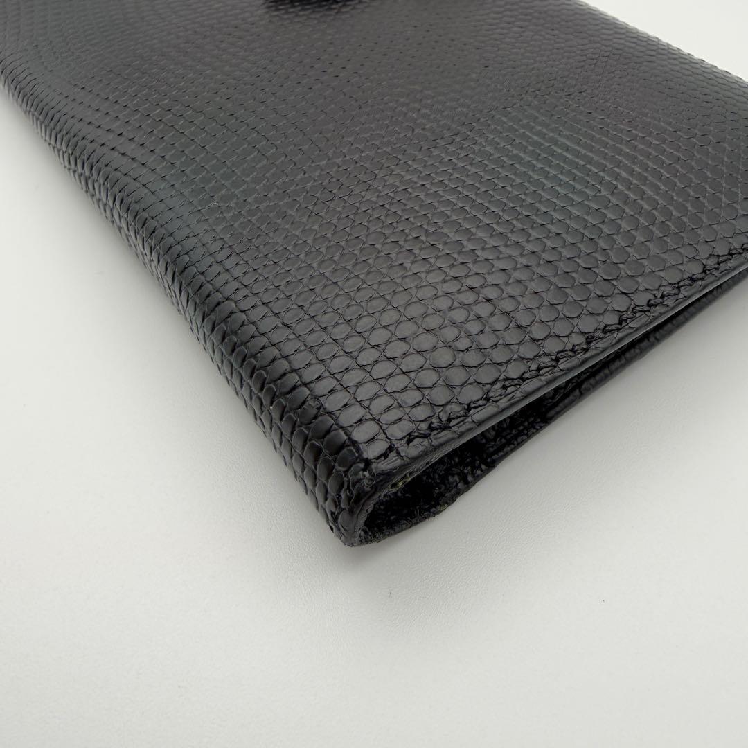エルメス HERMES ベアン リザード 財布 □I刻印　ブラック　人気