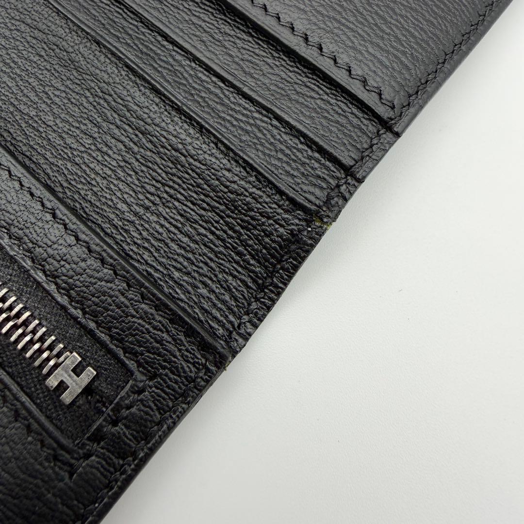 エルメス HERMES ベアン リザード 財布 □I刻印　ブラック　人気