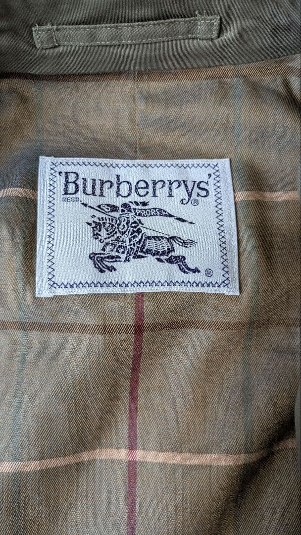 Burberrys　ヴィンテージ トレンチコート ノバチェック カーキ　白タグ