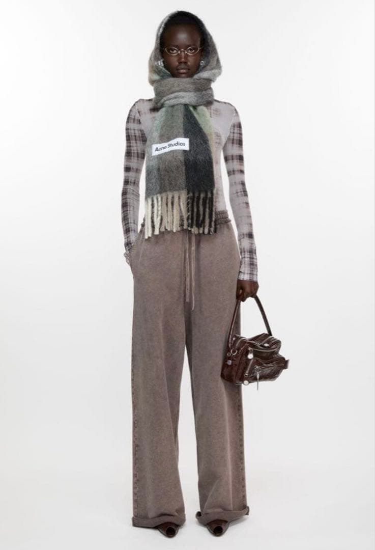 正規品　Acne Studios モヘアチェックスカーフ　マフラー