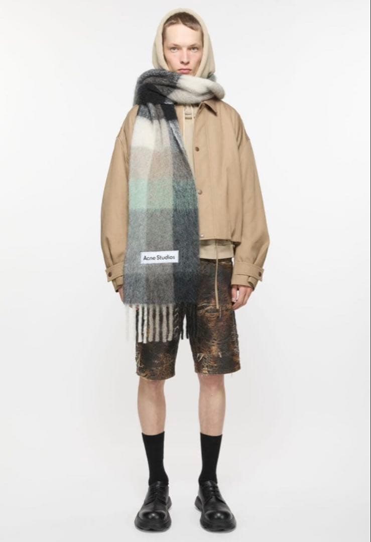 正規品　Acne Studios モヘアチェックスカーフ　マフラー