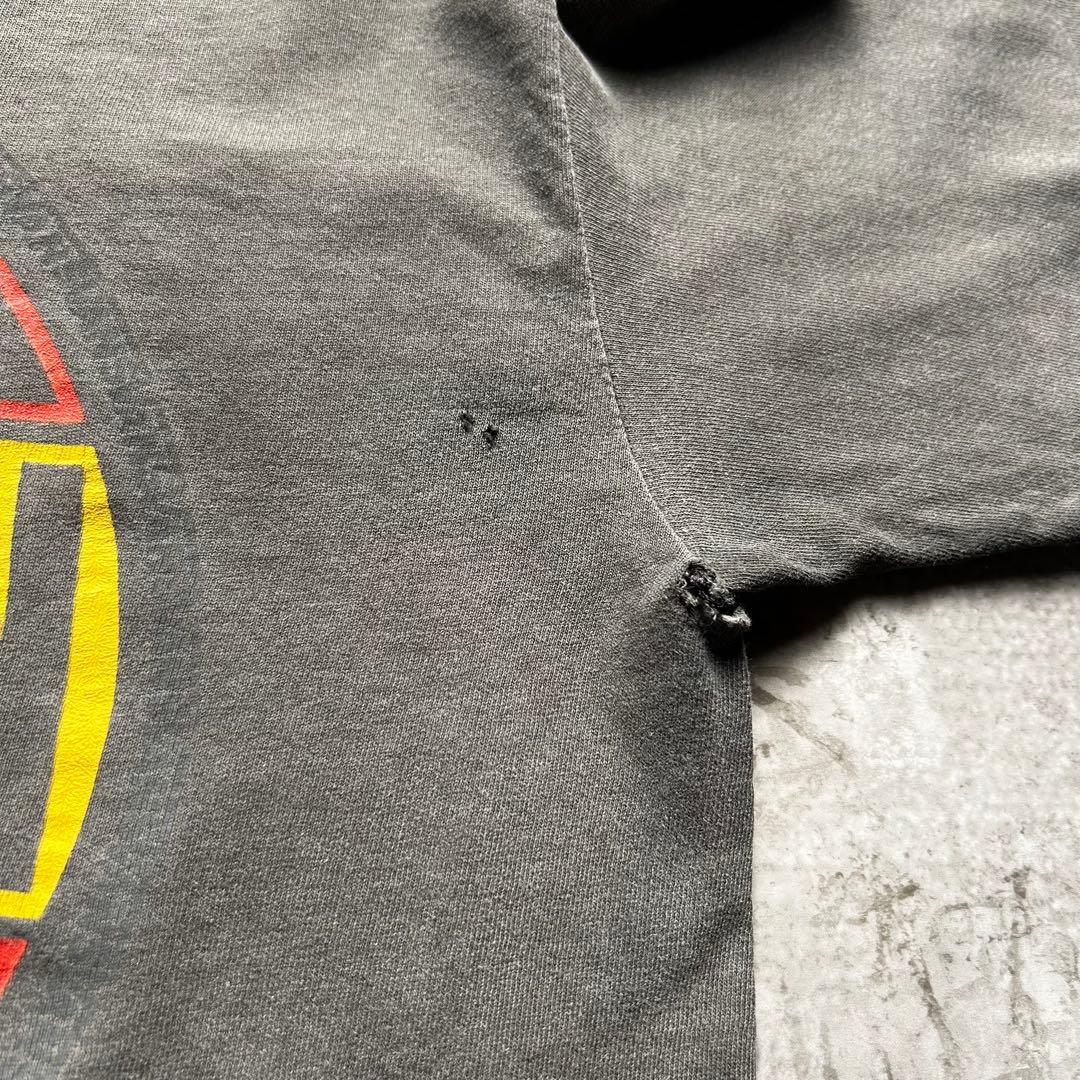 90s vans ヴィンテージtシャツ USA製 墨黒 M doren