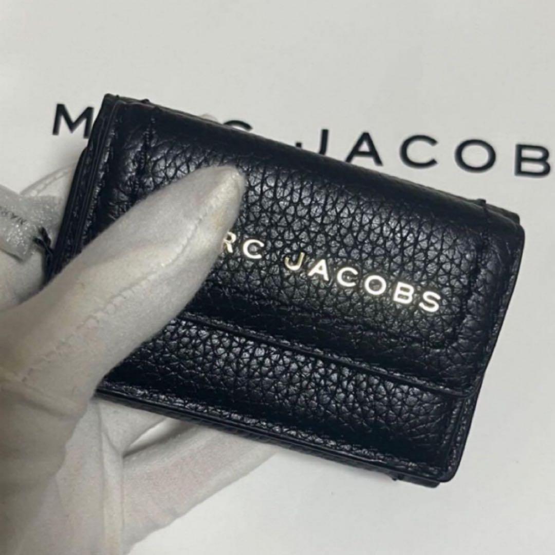 【新品未使用】MARC JACOBS ブラック レザー　三つ折り財布