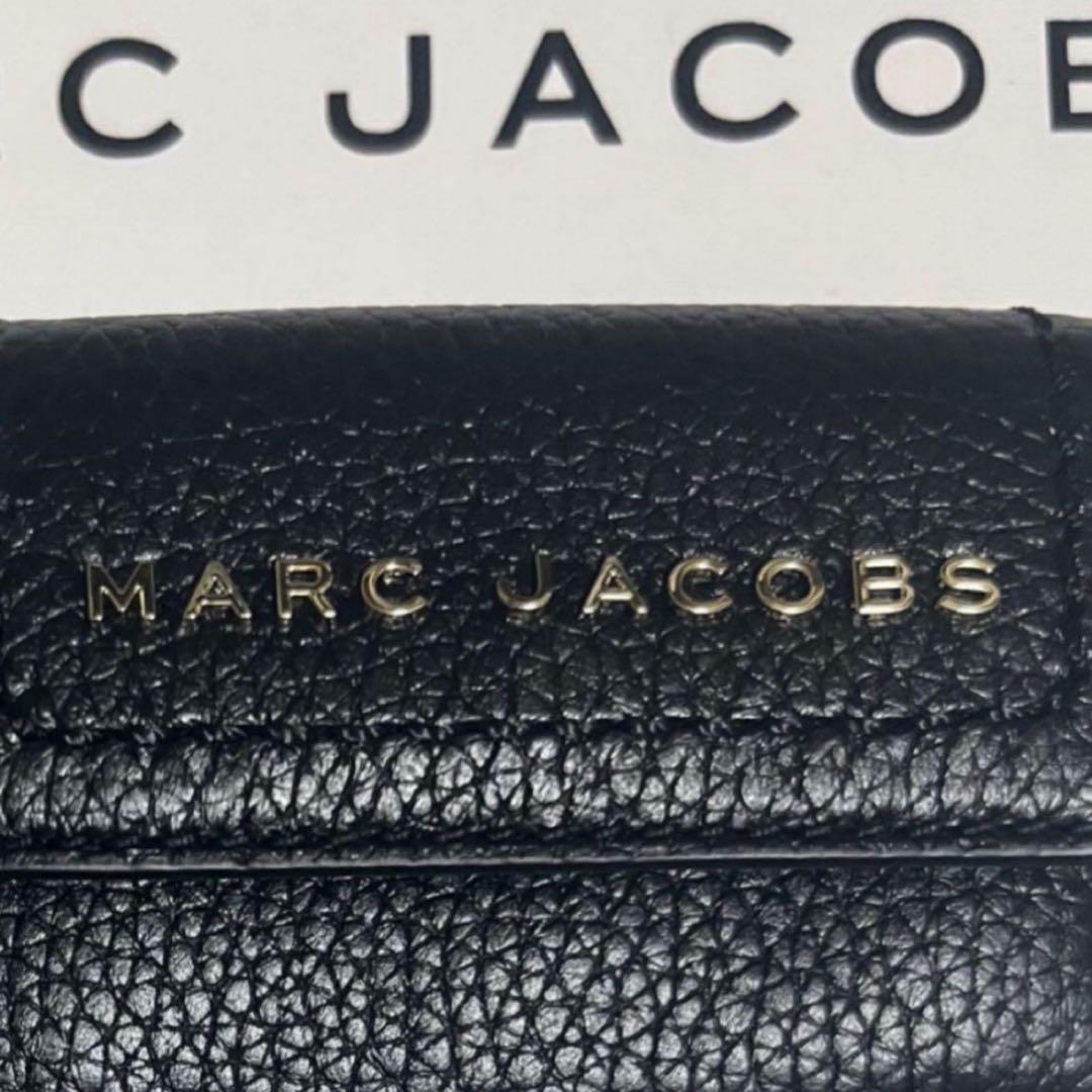 【新品未使用】MARC JACOBS ブラック レザー　三つ折り財布