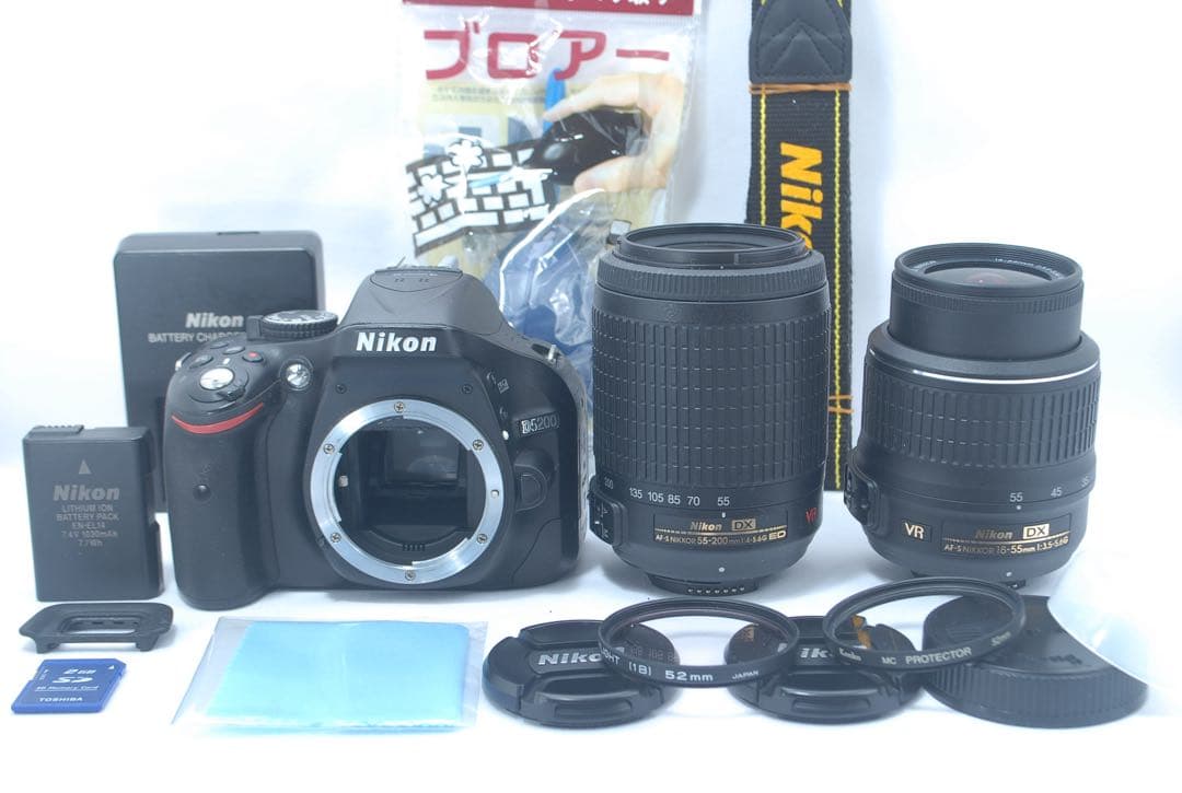 新品級ショット数✨Nikon D5200 スマホ転送 バリアングル液晶 自撮り⭕️