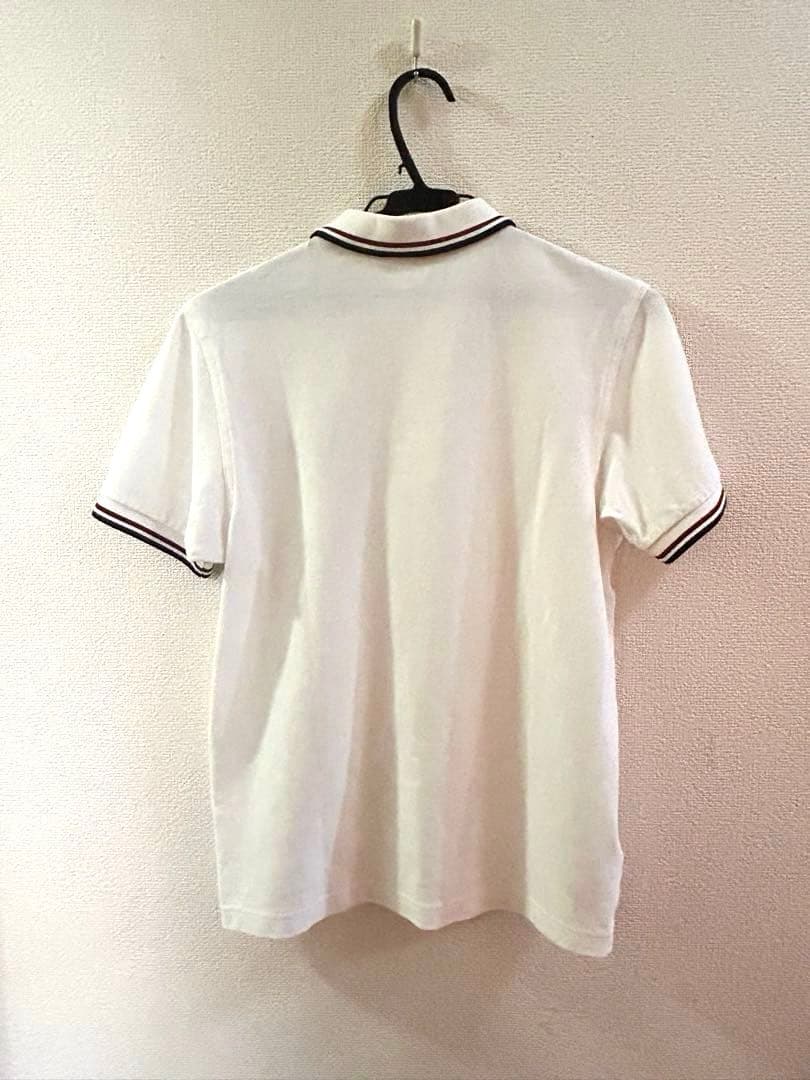 FRED PERRY フレッドペリー　ポロシャツ　ホワイト　レッド　M3600