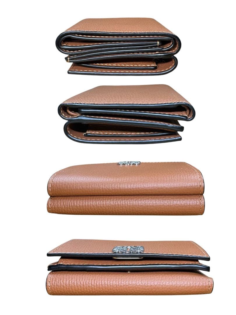 極美品　LOEWE ロエベ アナグラム トライフォールド ウォレット