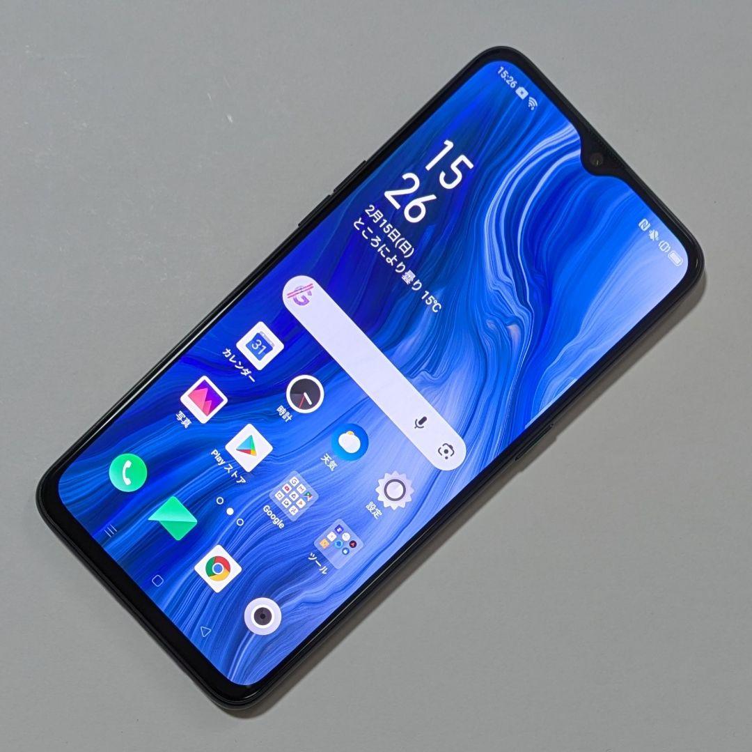 【液晶美品】OPPO Reno A CPH1983 ブラック SIMフリー