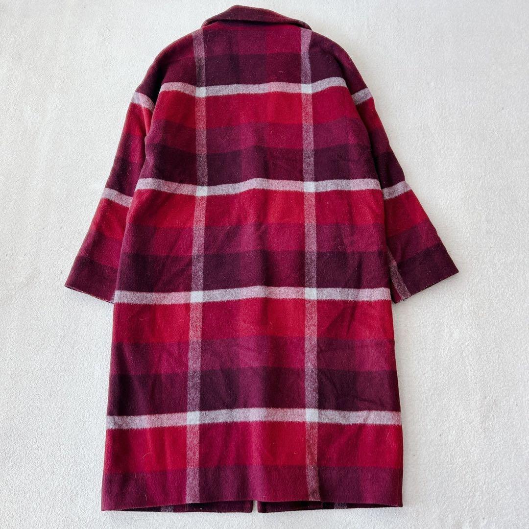 近年✨ブルーレーベルクレストブリッジ　ロングコート　チェック　36