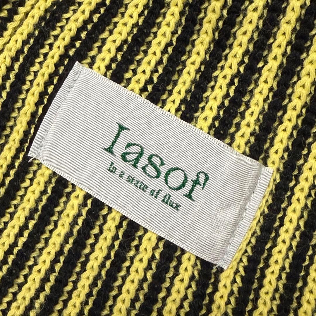 帽子 \"IASOF\" yellow stripe beanie
