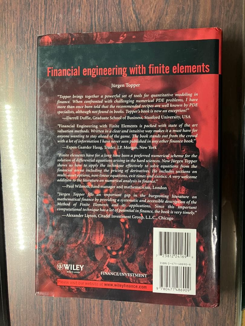 洋書 Financial Engineering withFiniteElements
