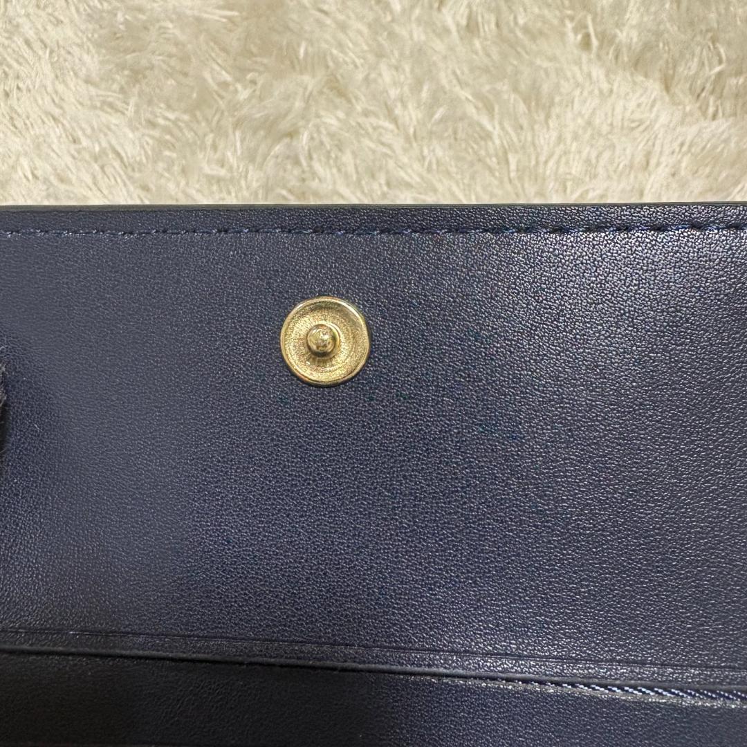 【極美品】COACH CF473 スモールモーガンウォレット　ブルーグリーン
