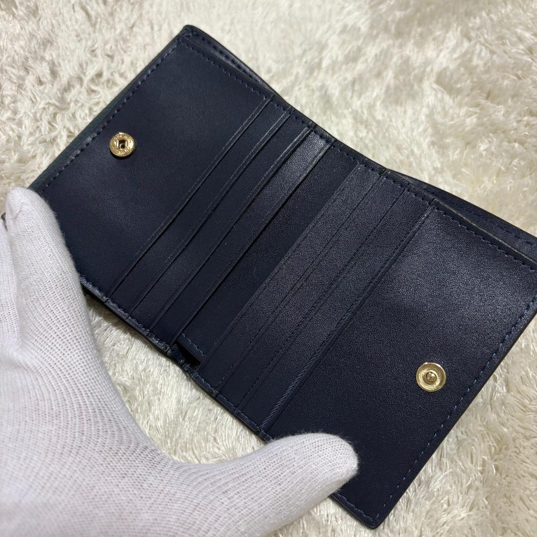 【極美品】COACH CF473 スモールモーガンウォレット　ブルーグリーン