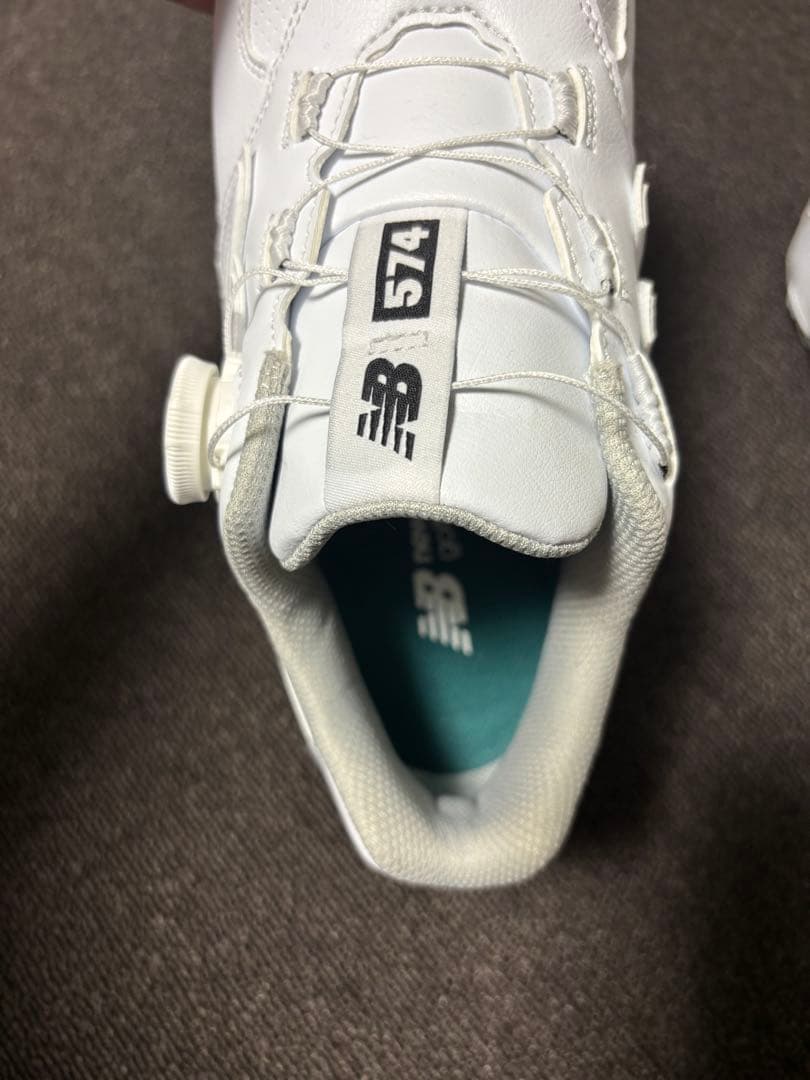 ち*ん様 New Balance 574 ゴルフシューズ ホワイト