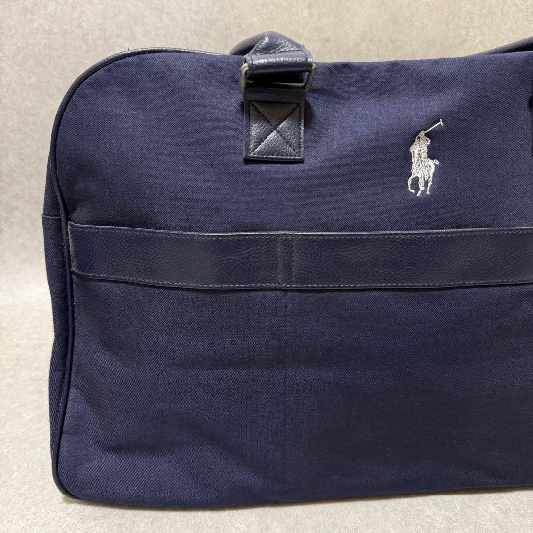 【POLO RALPH LAUREN】ボストンバッグ　キャンバス　レザー