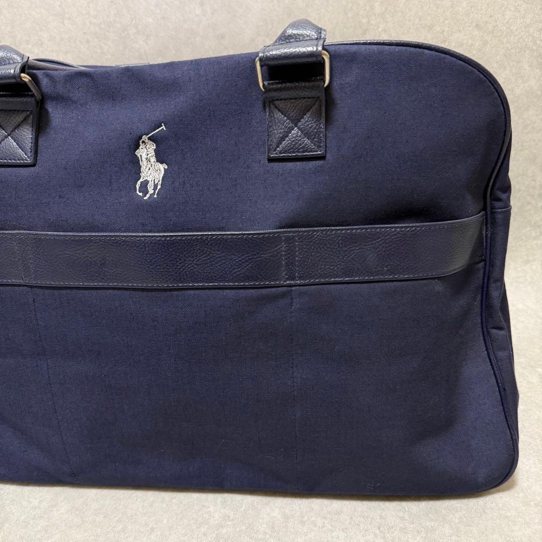【POLO RALPH LAUREN】ボストンバッグ　キャンバス　レザー