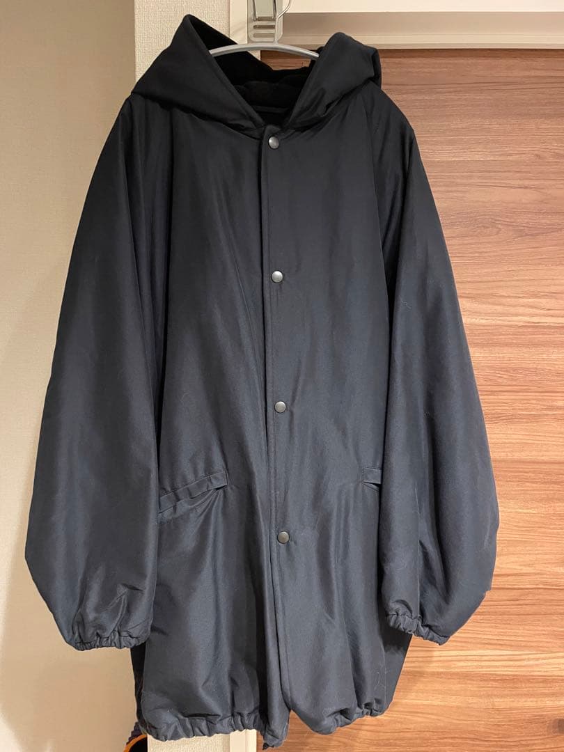 COMOLI 20AW コットンシルクフーデッドコート