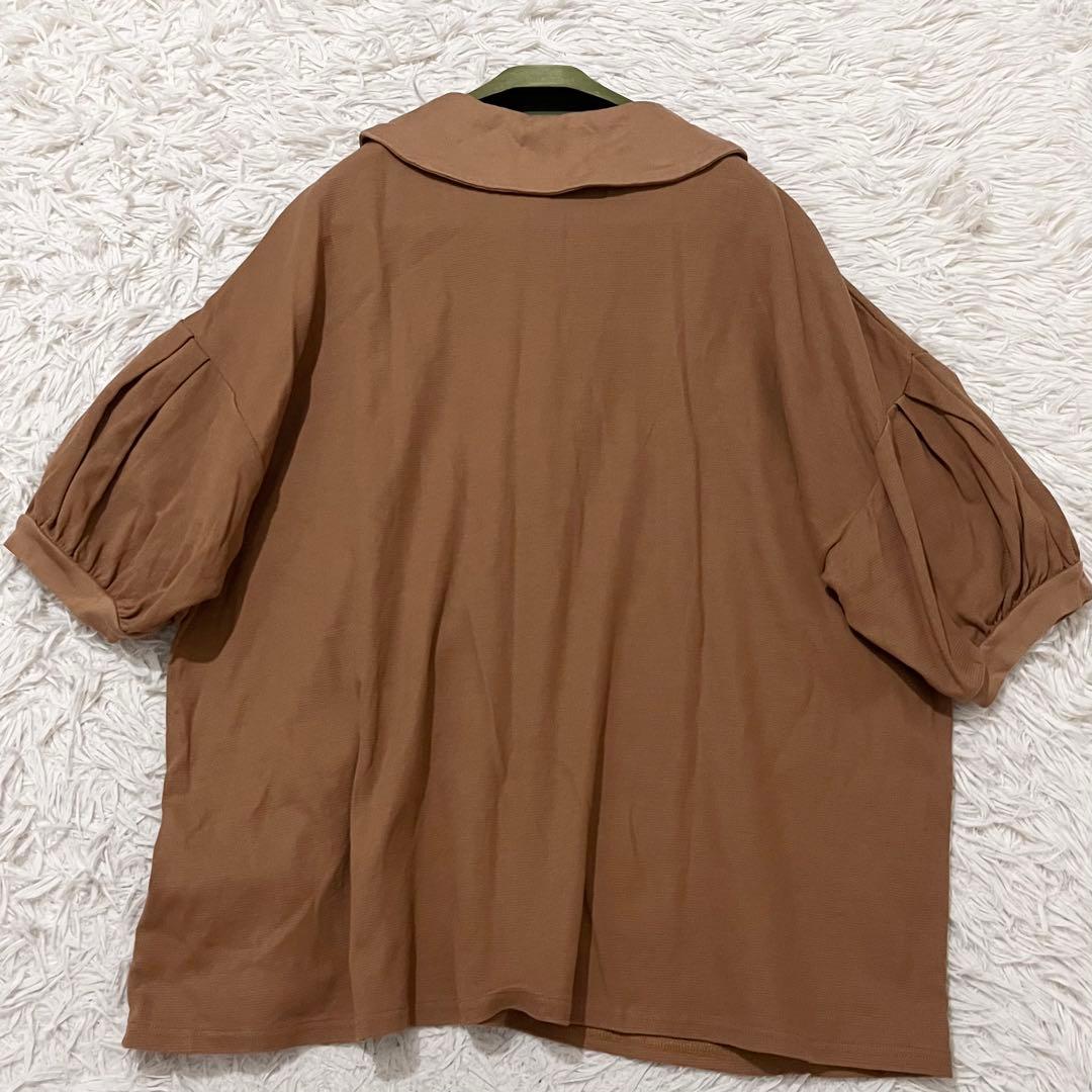 ✨美品✨ネストローブ　コットンサーフニットポロ　カットソー　ブラウン　洗える