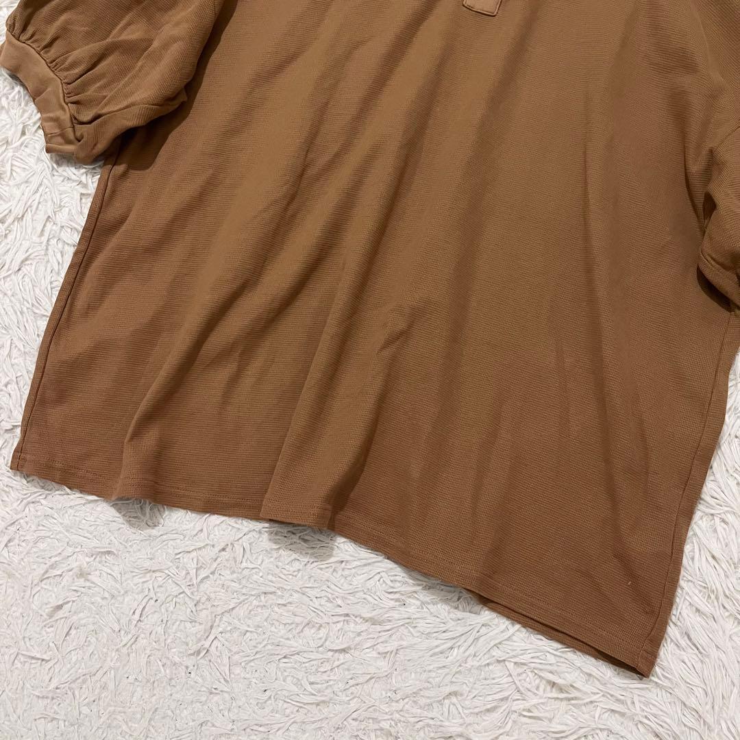 ✨美品✨ネストローブ　コットンサーフニットポロ　カットソー　ブラウン　洗える