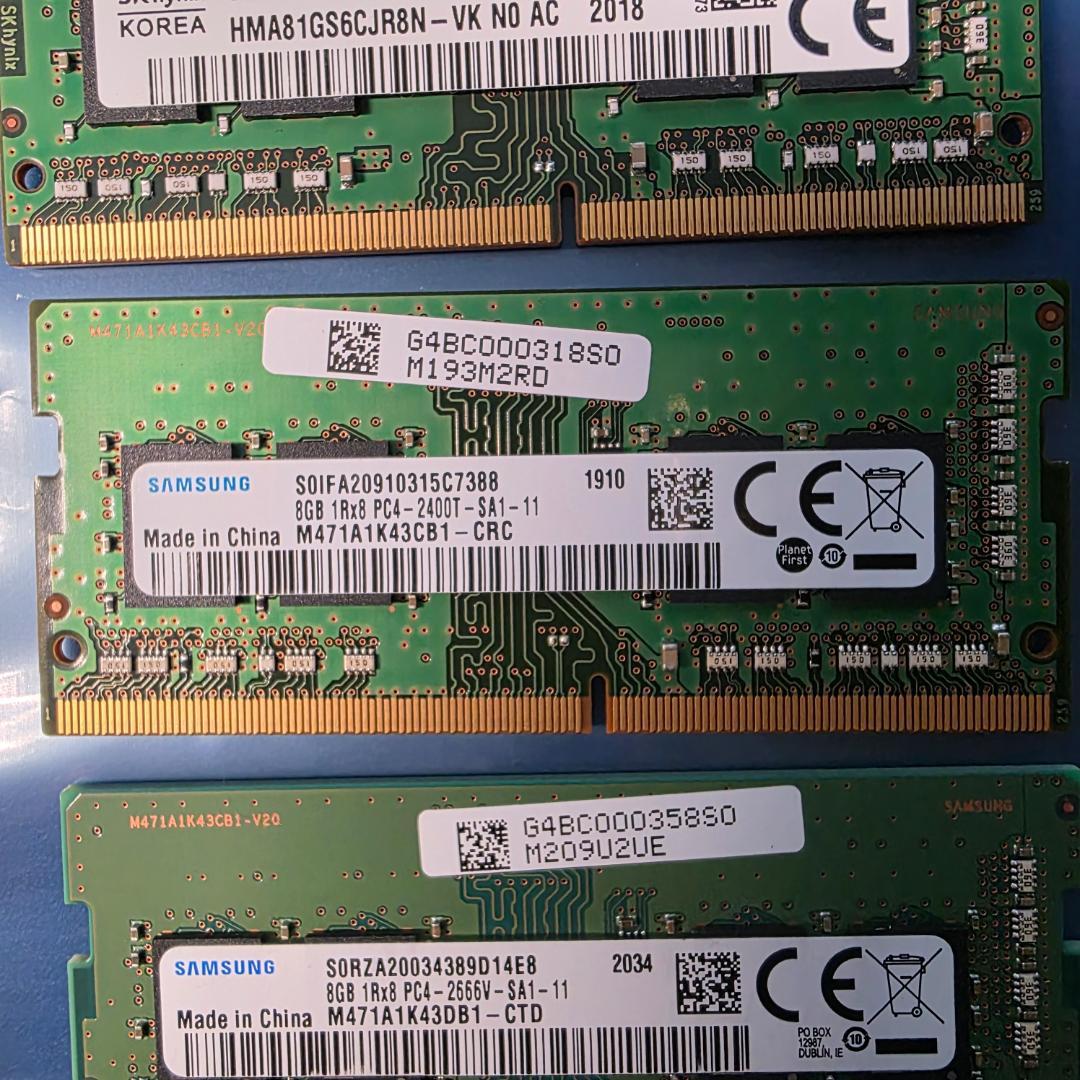 メモリ DDR4 80GB 8GB×10枚セット