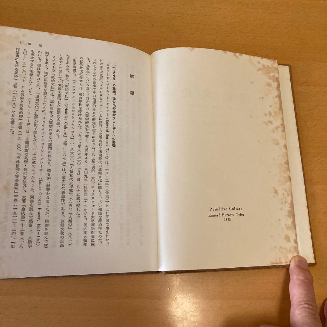「原始文化 ー神話・哲学・宗教・言語・芸能・風習に関する研究ー 」タイラー