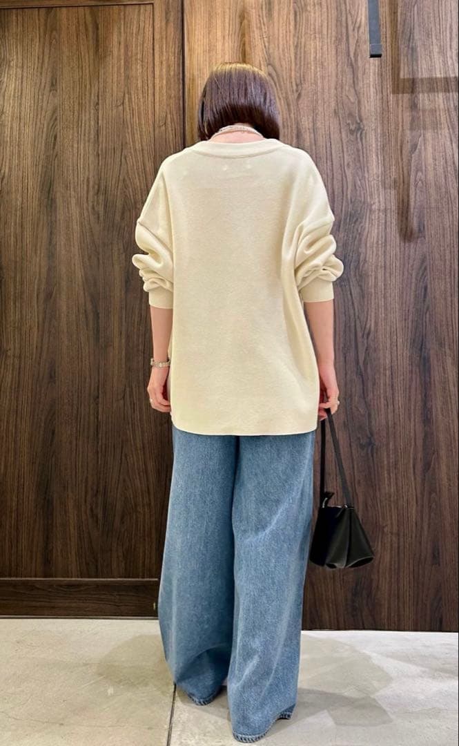nobleファオンハニカムVネックカーディガン