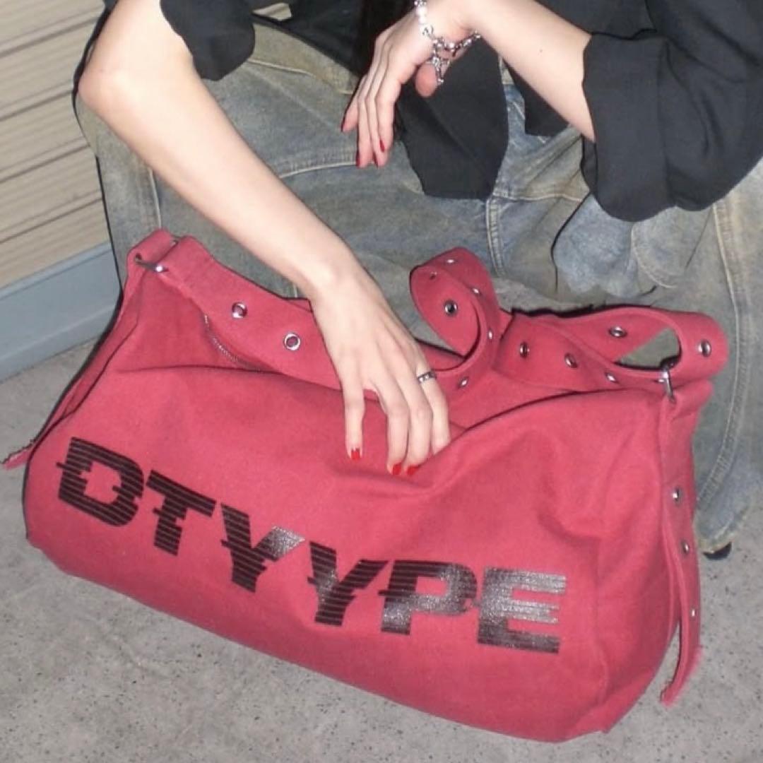 dtyype dtype ロゴ入りヴィンテージ風ボストンバッグ