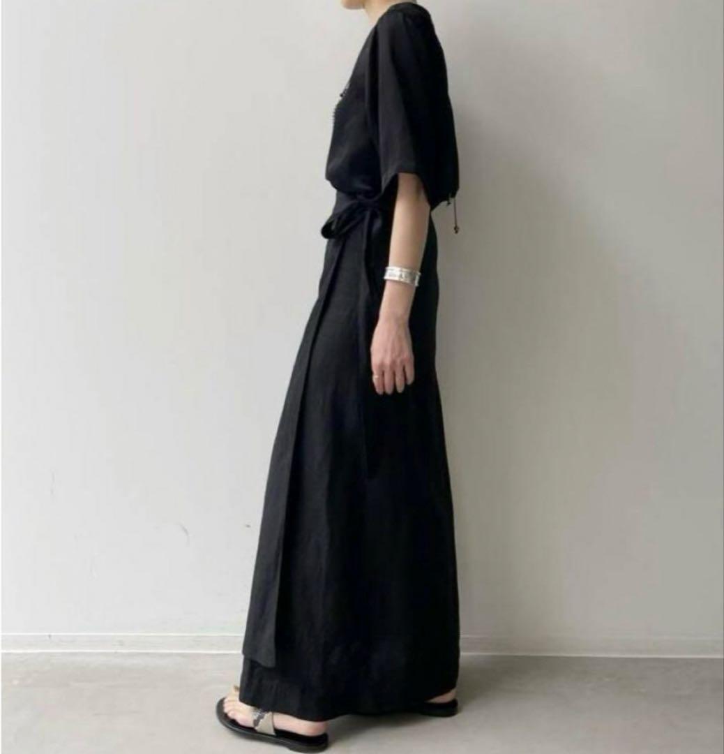 本日価格⭐︎Lisiere Linen Wrap Skirt
