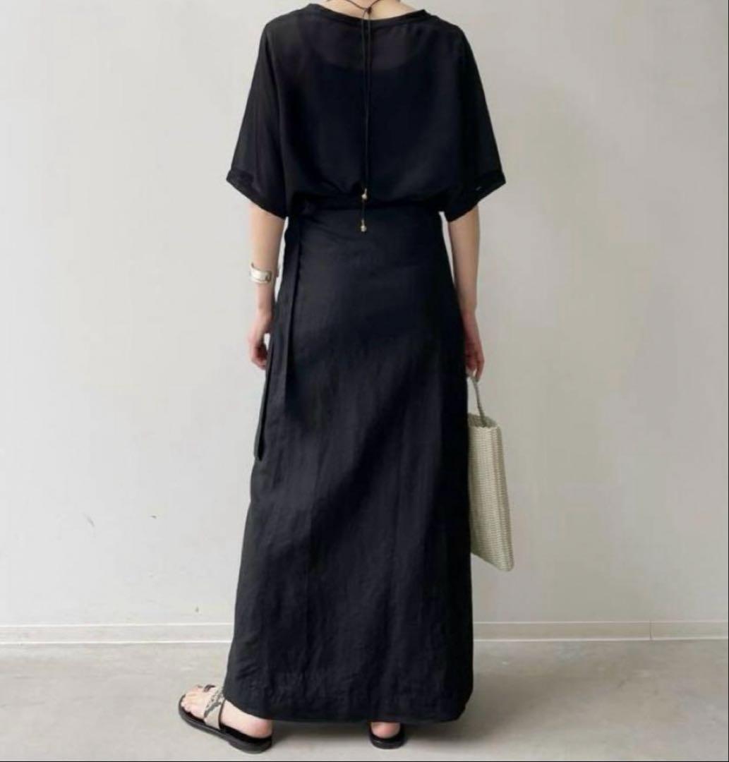 本日価格⭐︎Lisiere Linen Wrap Skirt