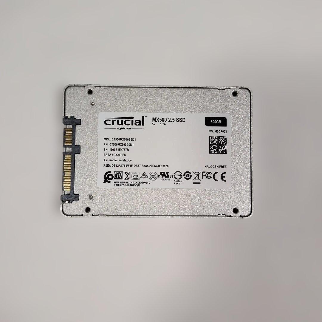 Crucial CT500MX500SSD1 2.5インチSSD 500GB