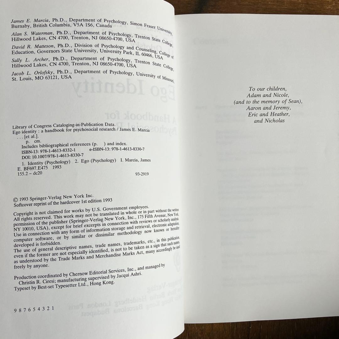 Ego Identity: A Handbook for Psychosoc …