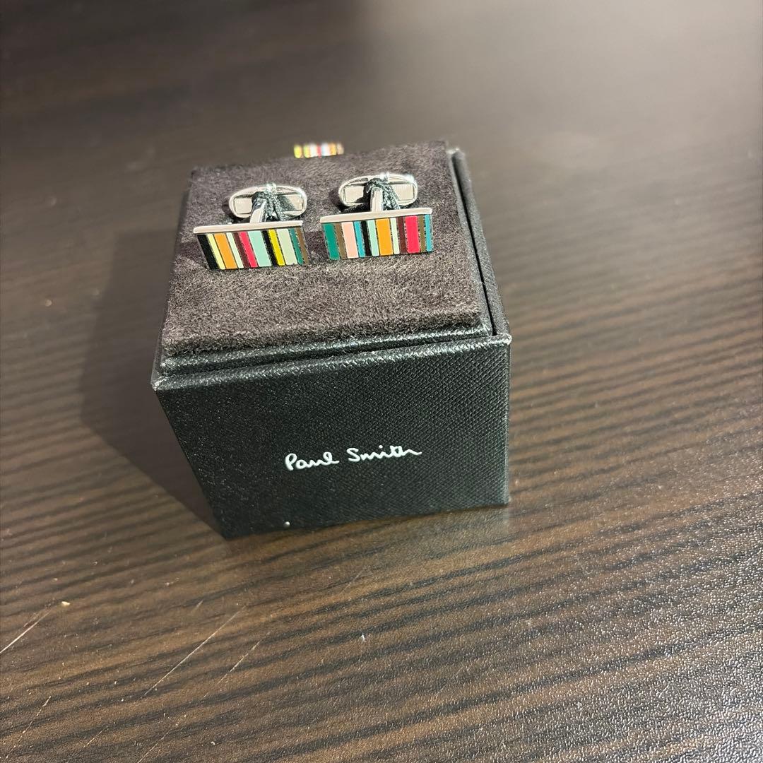 paul smith ポールスミス カフスボタン ストライプ
