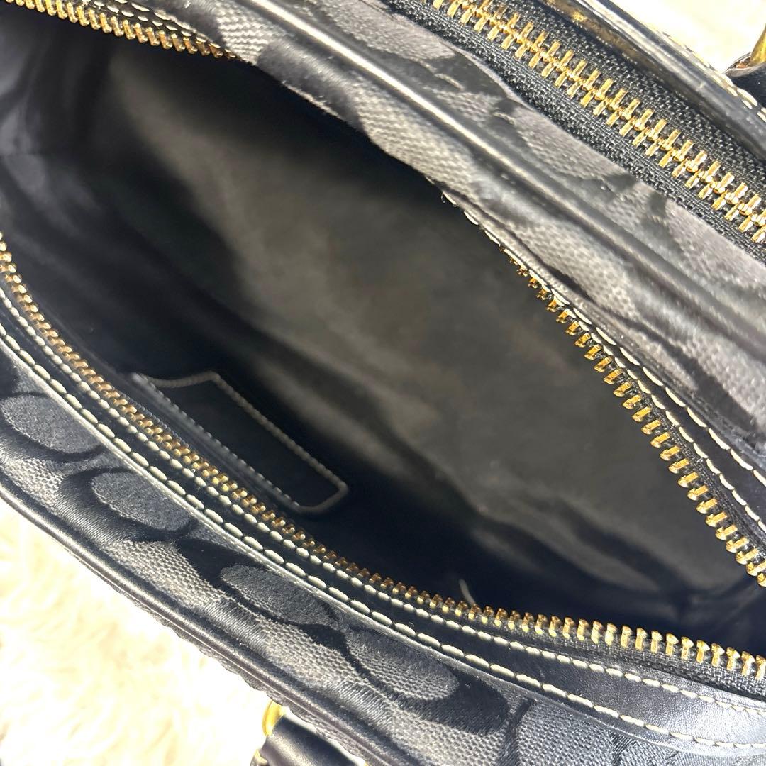 日*4様 COACHコーチ ハンドバッグ ミニボストンバッグ シグネチャー 10