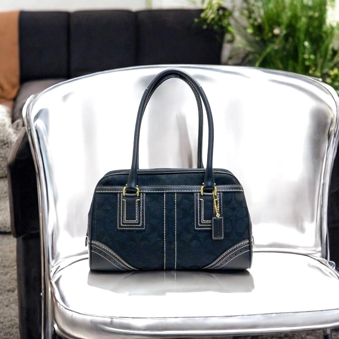 日*4様 COACHコーチ ハンドバッグ ミニボストンバッグ シグネチャー 10