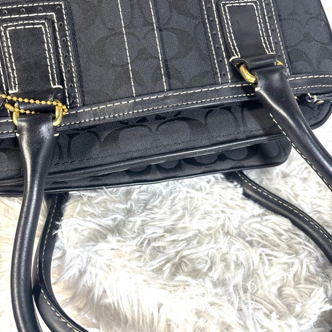 日*4様 COACHコーチ ハンドバッグ ミニボストンバッグ シグネチャー 10