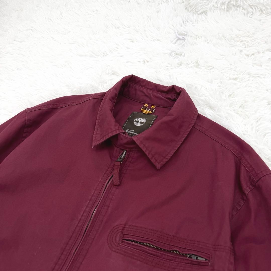 Timberland スイングトップ チンスト付き　ワインレッド M