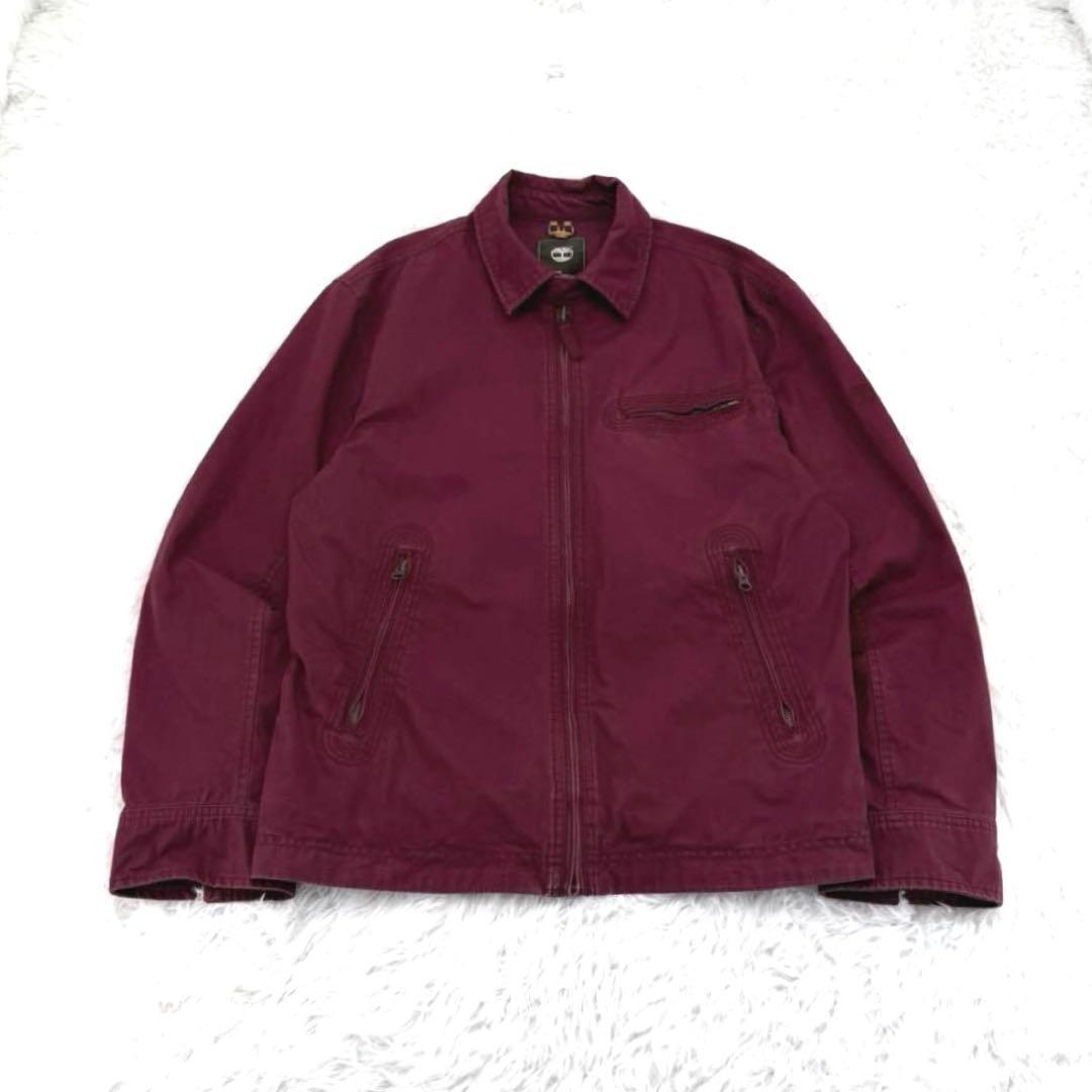 Timberland スイングトップ チンスト付き　ワインレッド M